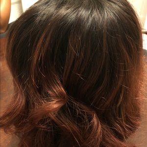 8 inch ombré lace front human hair wig.